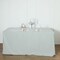 6 ft SILVER FITTED POLYESTER TABLE COVER Light Gray Party Tradeshow Tablecloths